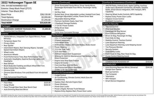 2022 Volkswagen Tiguan 2.0T SE
