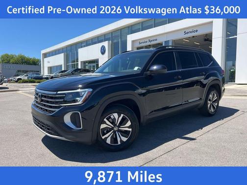 deep black pearl 2026 Volkswagen Atlas 2.0T SE
