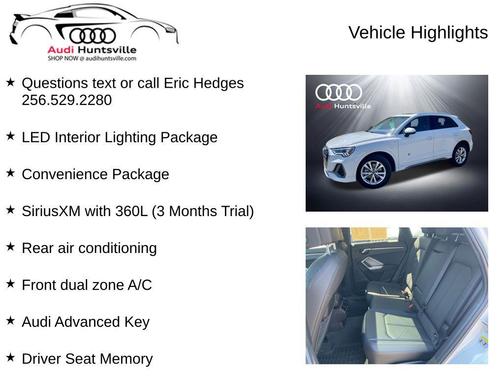 Glacier White Metallic 2025 Audi Q3 Premium 45 TFSI S line quattro Tiptronic