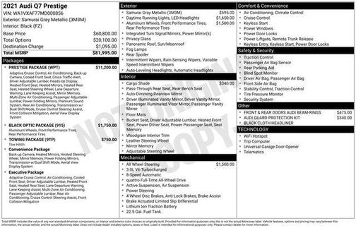 2021 Audi Q7 55 Prestige