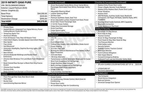 2019 INFINITI QX60 Pure
