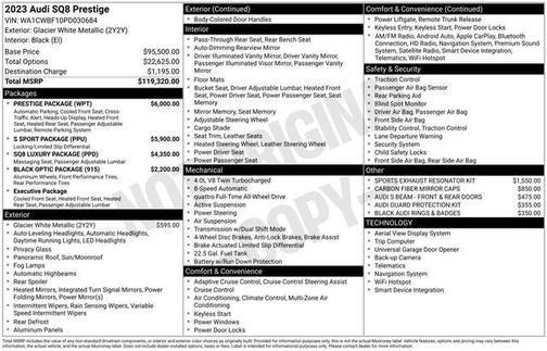 2023 Audi SQ8 4.0T Prestige