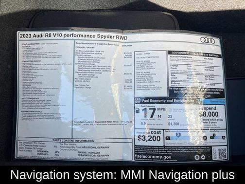 2023 Audi R8 V10 performance RWD S tronic