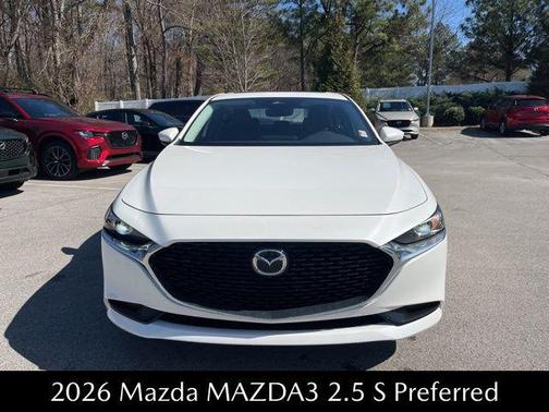 Snowflake White Pearl Mica 2026 Mazda Mazda3 FWD w/Preferred Package
