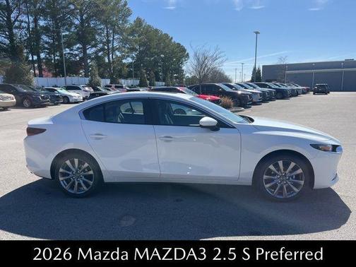 Snowflake White Pearl Mica 2026 Mazda Mazda3 FWD w/Preferred Package