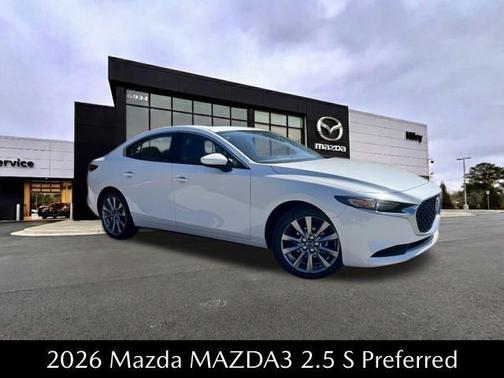 Snowflake White Pearl Mica 2026 Mazda Mazda3 FWD w/Preferred Package