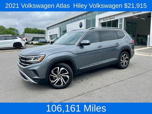 Platinum Gray Metallic 2021 Volkswagen Atlas SEL Premium