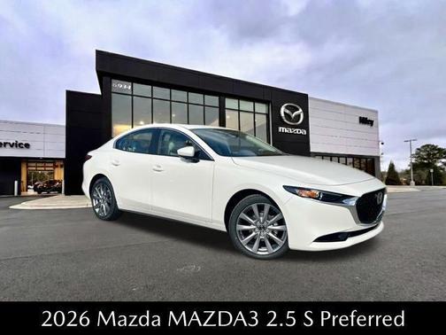 Snowflake White Pearl Mica 2026 Mazda Mazda3 FWD w/Preferred Package