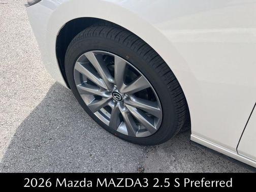 Snowflake White Pearl Mica 2026 Mazda Mazda3 FWD w/Preferred Package