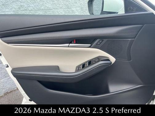 Snowflake White Pearl Mica 2026 Mazda Mazda3 FWD w/Preferred Package