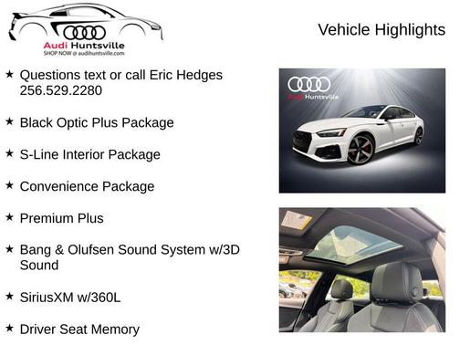 Ibis White 2023 Audi A5 Sportback 45 S Line Premium Plus