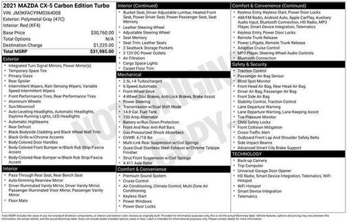 2021 Mazda CX-5 Carbon Edition Turbo