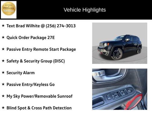 Black 2017 Jeep Renegade Trailhawk