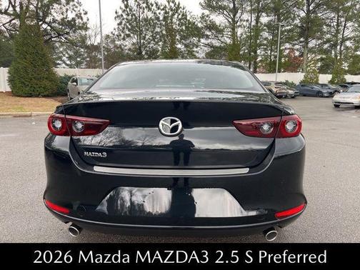 Jet Black Mica 2026 Mazda Mazda3 FWD w/Preferred Package