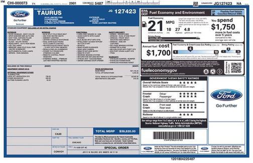 2018 Ford Taurus Limited