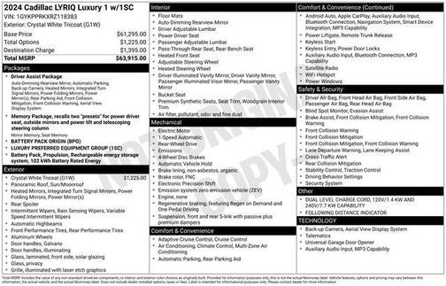 2024 Cadillac LYRIQ Luxury