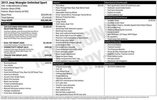 2013 Jeep Wrangler Unlimited Sport