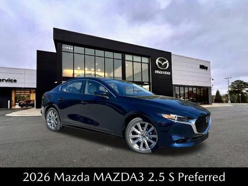 Deep Crystal Blue Mica 2026 Mazda Mazda3 FWD w/Preferred Package