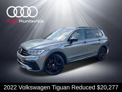 Platinum Gray Metallic 2022 Volkswagen Tiguan 2.0T SE R-Line Black