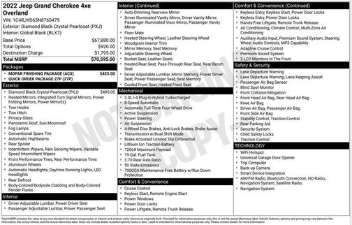 2022 Jeep Grand Cherokee 4xe Overland