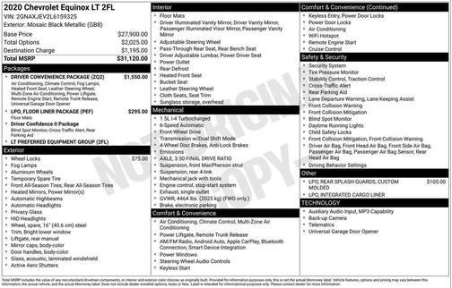 Mosaic Black Metallic 2020 Chevrolet Equinox 1LT