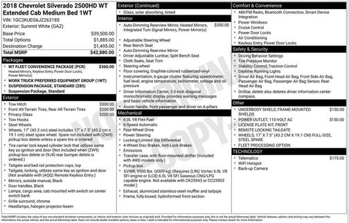 2018 Chevrolet Silverado 2500 WT
