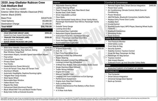 2020 Jeep Gladiator Rubicon