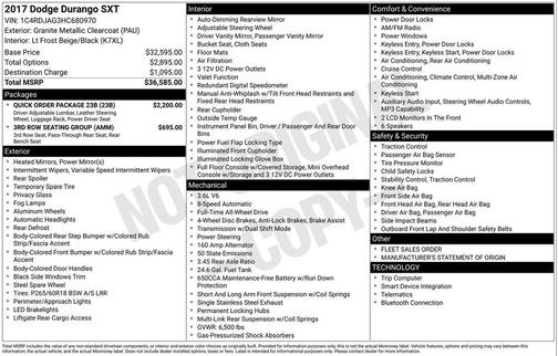 2017 Dodge Durango SXT