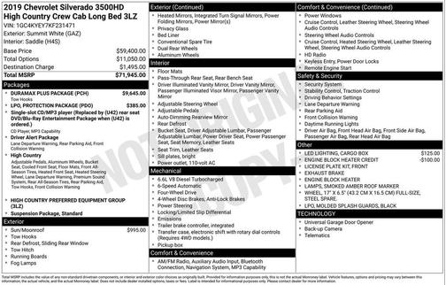 2019 Chevrolet Silverado 3500 High Country