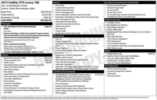 2019 Cadillac XT5 Luxury