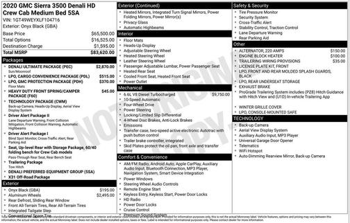 2020 GMC Sierra 3500 Denali