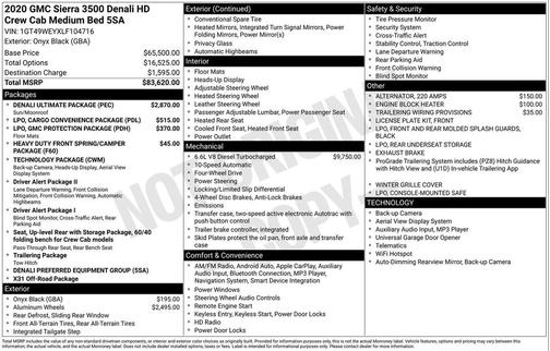 2020 GMC Sierra 3500 Denali