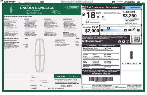 2018 Lincoln Navigator L Black Label