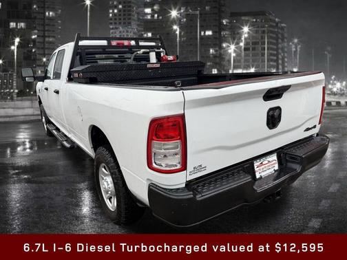 Bright White Clearcoat 2023 RAM 3500 Tradesman Crew Cab 4x4 8' Box