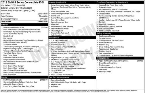 Mineral Gray Metallic 2018 BMW 430 i
