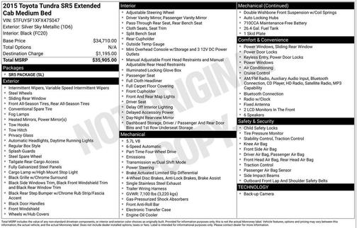 2015 Toyota Tundra SR5