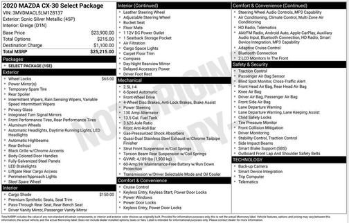 2020 Mazda CX-30 Select