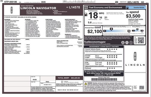 Black Metallic 2019 Lincoln Navigator Reserve