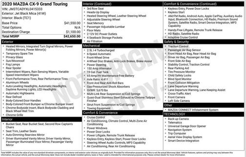 2020 Mazda CX-9 Grand Touring