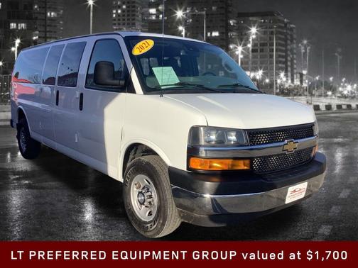 Summit White 2021 Chevrolet Express 3500 RWD 3500 Extended Wheelbase LT