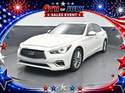Pure White 2019 INFINITI Q50 3.0t LUXE