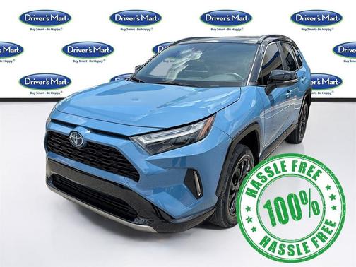 Cavalry Blue/Midnight Black Metallic 2024 Toyota RAV4 Hybrid SE