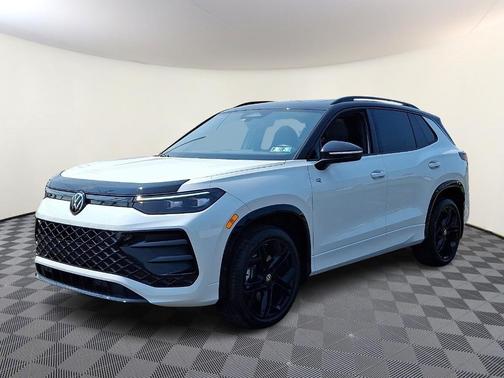 Opal White W/Deep Black Roof 2026 Volkswagen Tiguan 2.0T SE R-Line Black