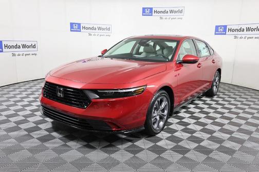 Radiant Red Metallic 2025 Honda Accord Hybrid EX-L