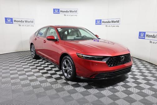 Radiant Red Metallic 2025 Honda Accord Hybrid EX-L