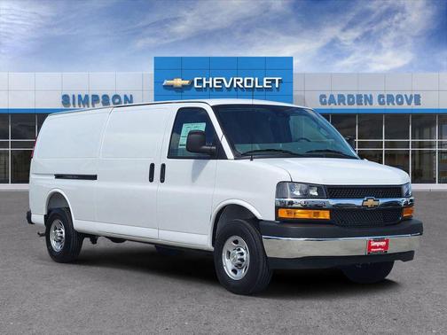 Summit White 2026 Chevrolet Express 3500 3500 Extended Wheelbase, WT, RWD