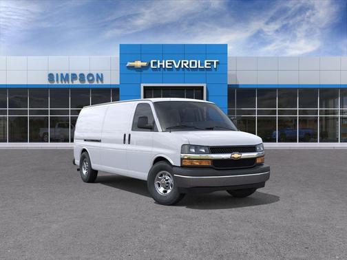 Summit White 2026 Chevrolet Express 3500 3500 Extended Wheelbase, WT, RWD