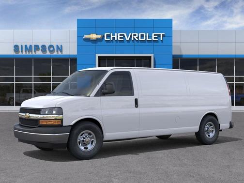 Summit White 2026 Chevrolet Express 3500 3500 Extended Wheelbase, WT, RWD