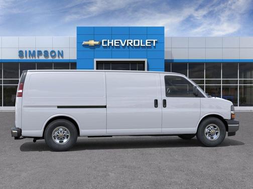 Summit White 2026 Chevrolet Express 3500 3500 Extended Wheelbase, WT, RWD