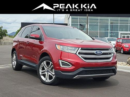 Red 2017 Ford Edge Titanium